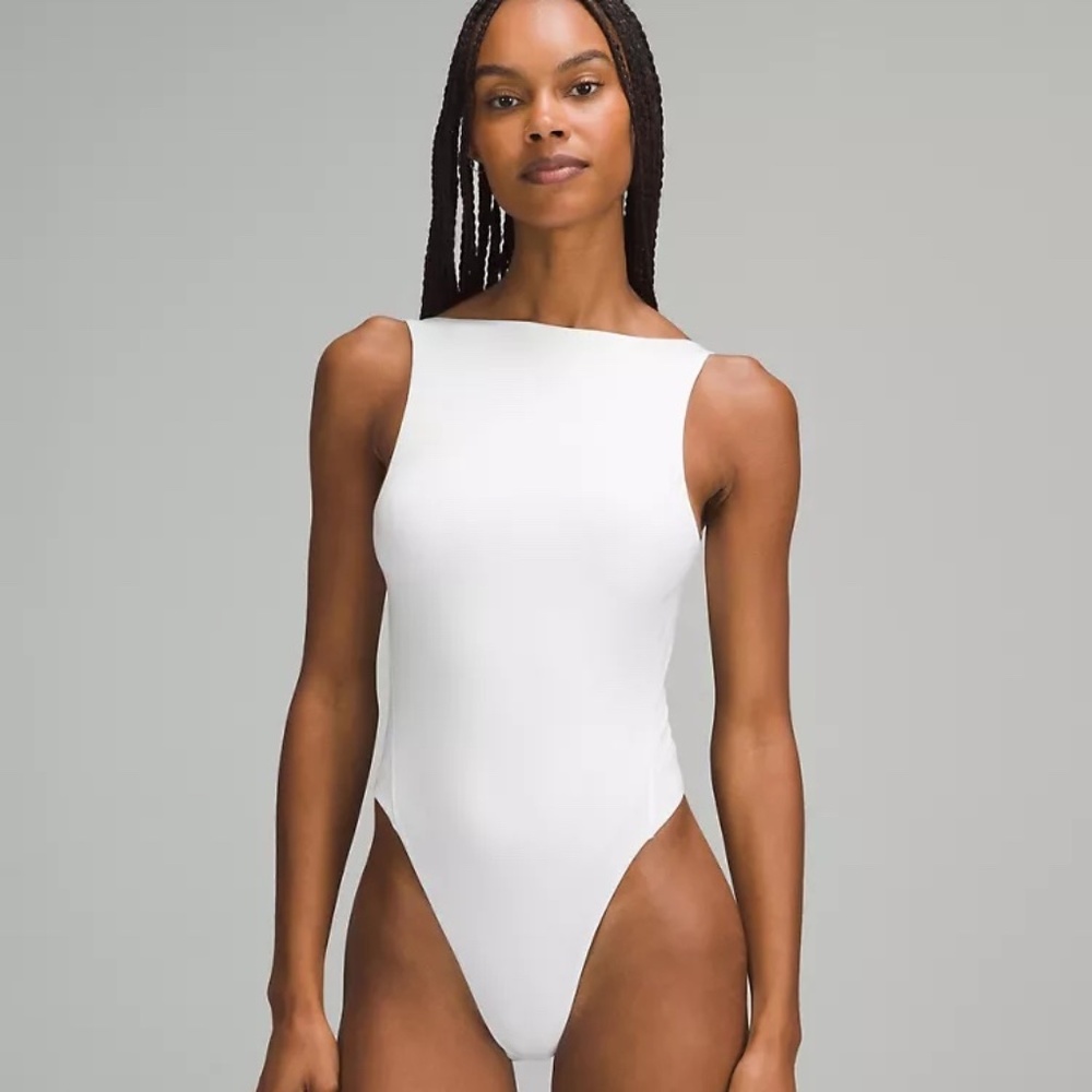 lululemon, Wundermost bodysuit, White, Size M, NWT